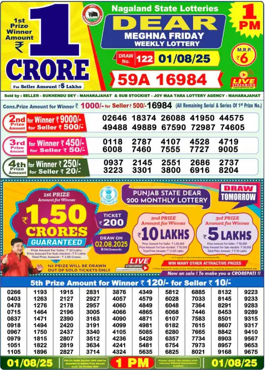 Dhankesari Lottery Ticket Sample