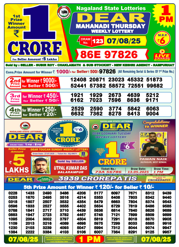 Dhankesari Lottery Ticket Sample